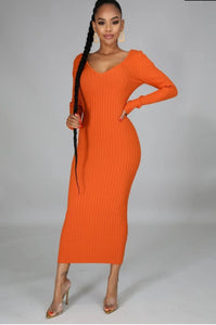 Mona Ribbed Sweater Dress - Saras - Secrets